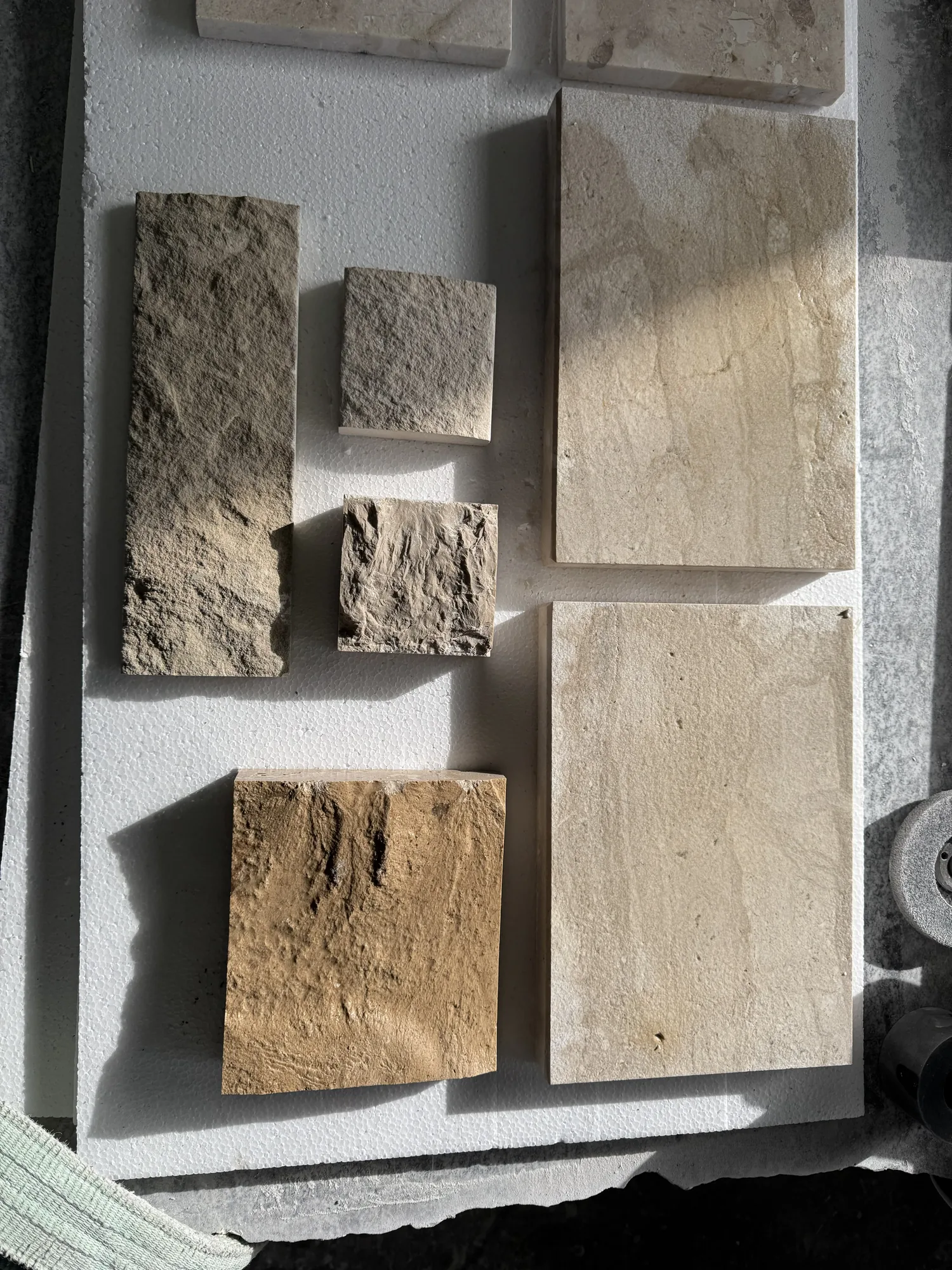 Stone material selection and finishes