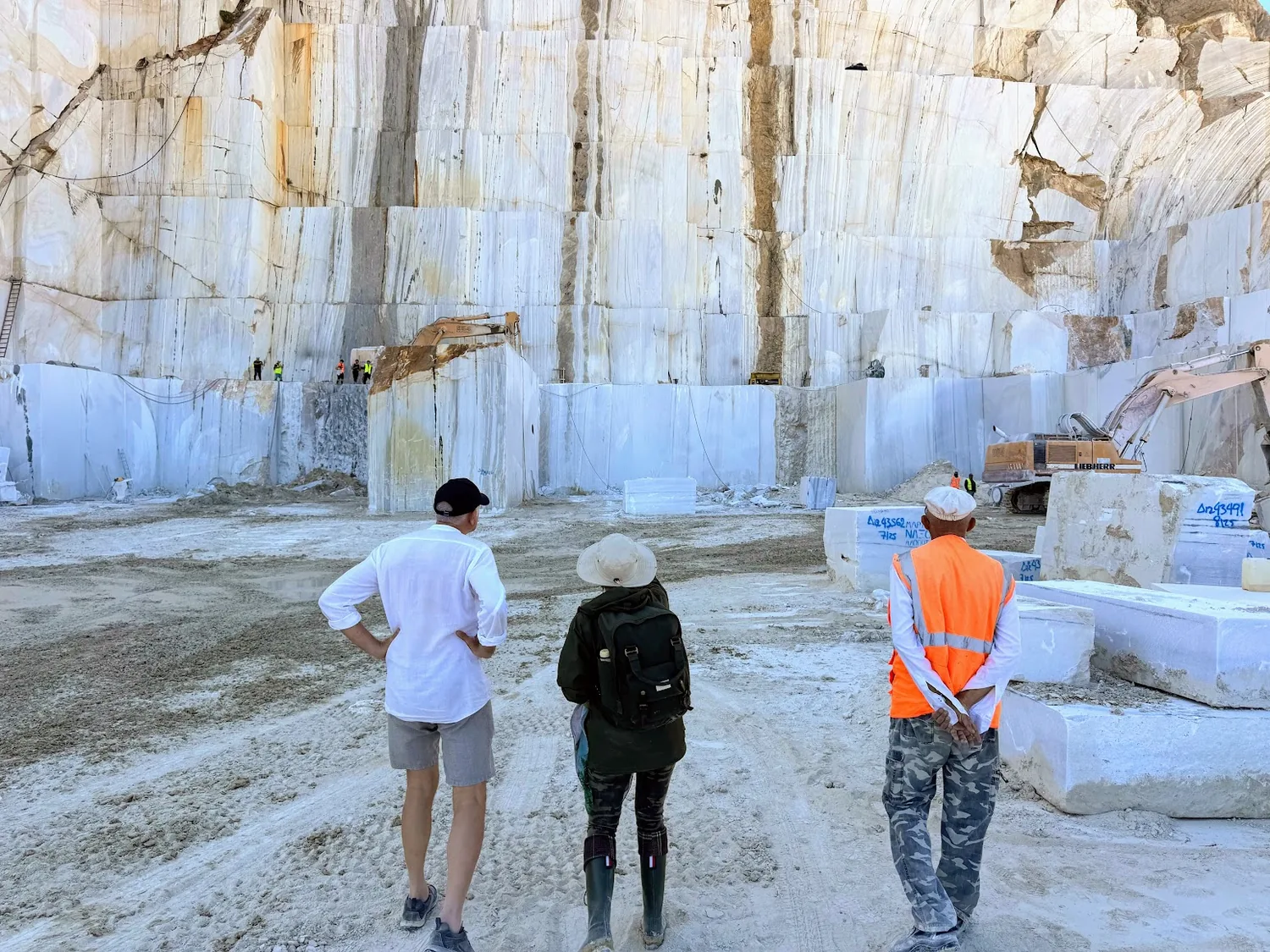 White marble quarry face, Naxos